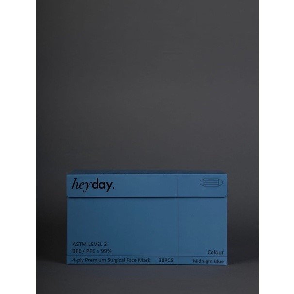 Heyday 4ply Premium Surgical Face Mask 30's - Midnight Blue
