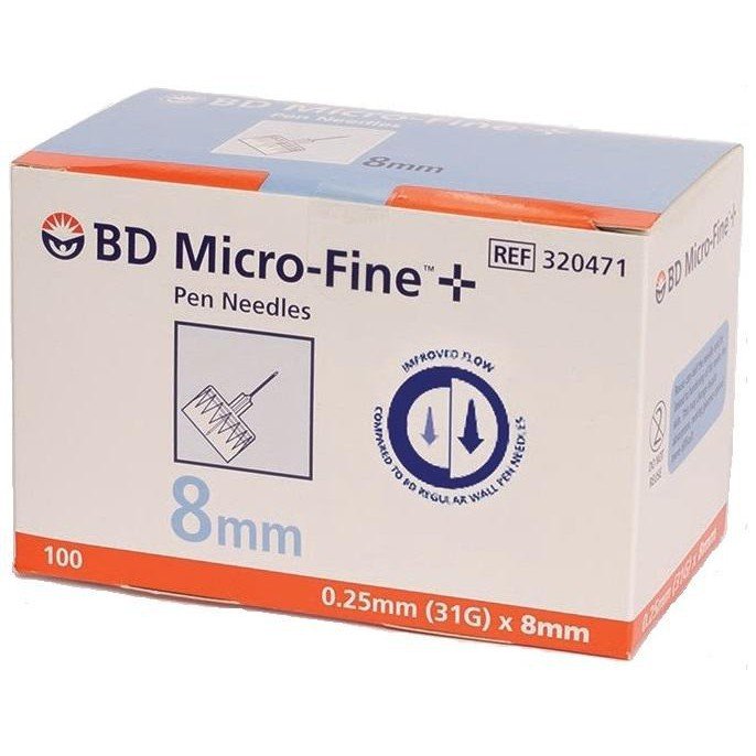 Bd Micro-Fine+ Pen Needles 8MM 100'S