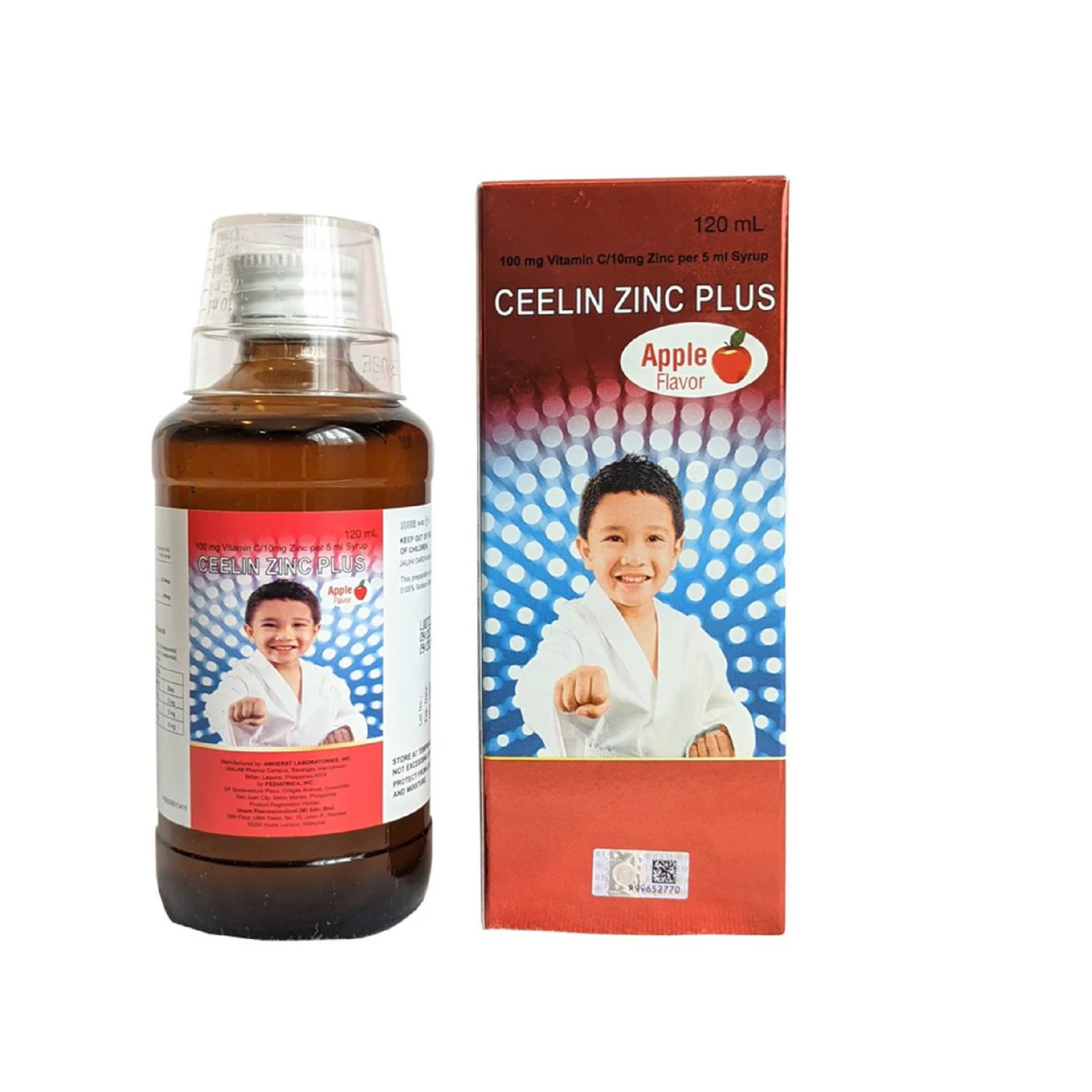 CEELIN Zinc Plus 120ml for Children, Kids, Immune Booster, Zinc Supplement, Syrup - Apple Flavor