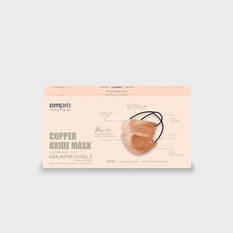 Empro 4ply Copper Oxide Surgical Face Mask 40's (Hijab Series)- Peach