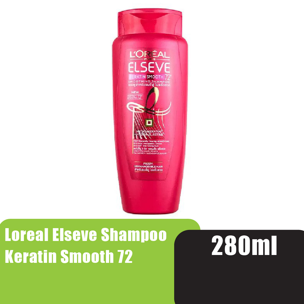 Loreal Elseve Shampoo 280ml - Keratin Smooth 72