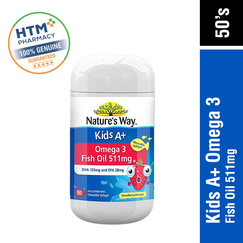 Nature's Way Kids A+ Omega 3 Fish Oil 50's