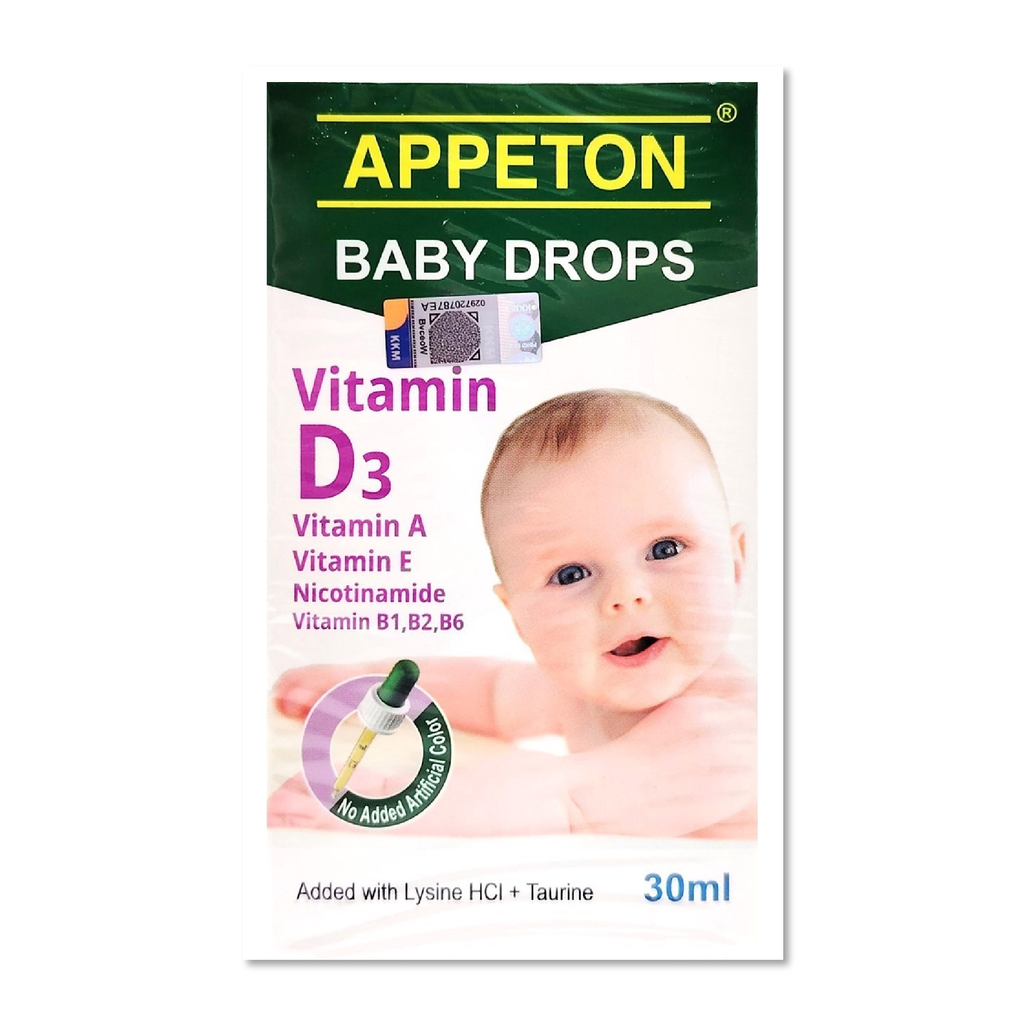 Appeton Baby Drops 30ml (with Multivatiamins, Lysine HCI + Taurine)