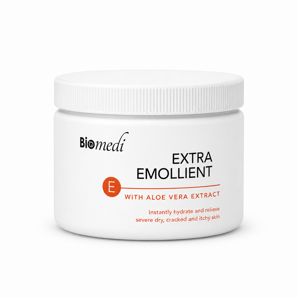 BIOMEDI Extra Emollient 500g with Aloe Vera & Papaya Extract - Skin Moisturizer & Hydrating Cream (for Dry Skin)