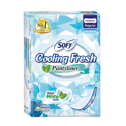 SOFY Cooling Fresh Liner Pad 155mm (28's) [Panty Liner/Pantyliner/Sanitary Pad/Tuala Wanita Pad Wanita/衛生棉 sofy/卫生棉]