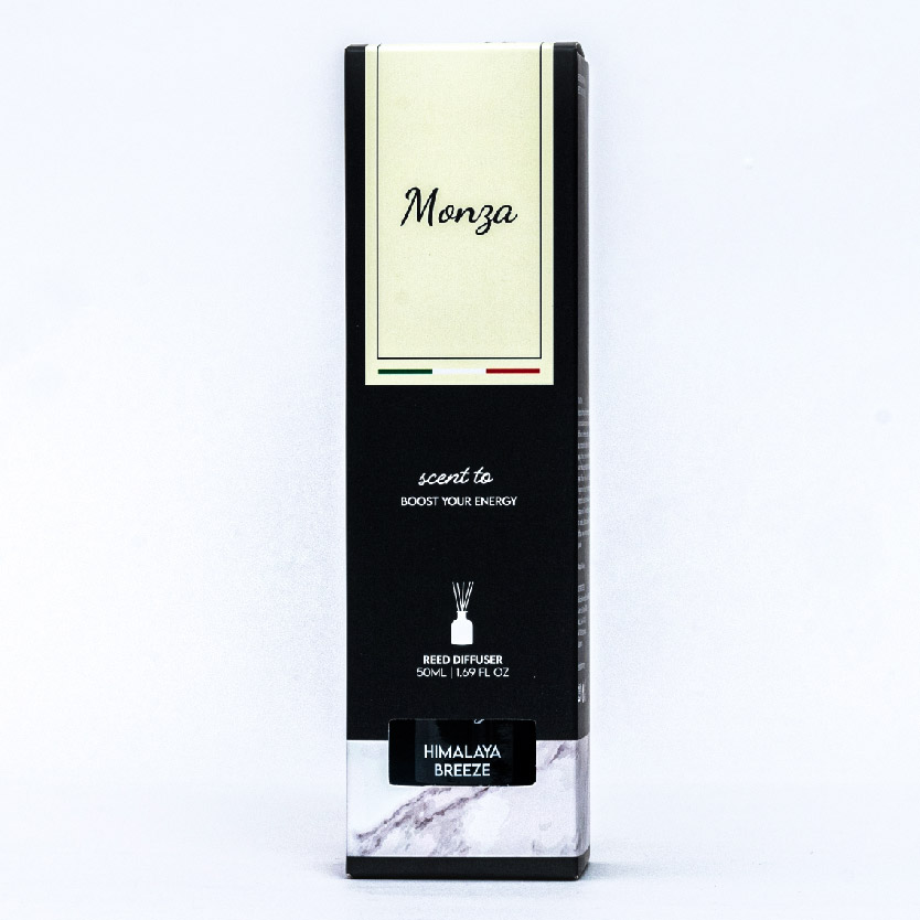 Monza Reed Diffuser Himalaya Breeze 50ml - Aroma Diffuser Air Freshener Room