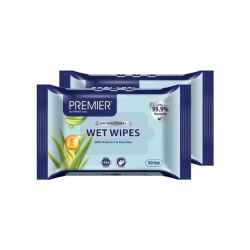 PREMIER Sanitizing Wipes 50's x 2