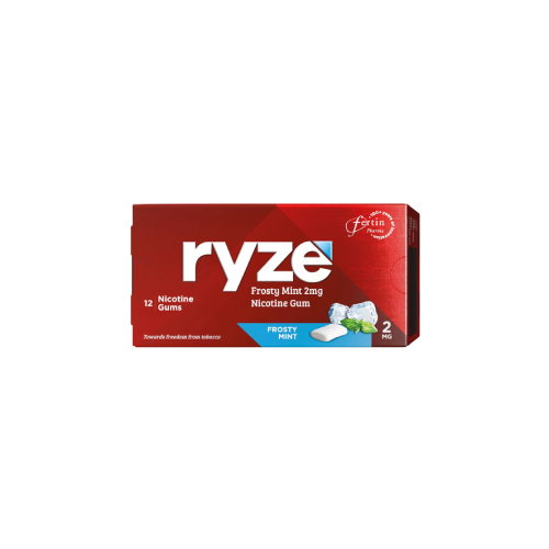 RYZE Frosty Minty 2mg Nicotine Gum (12's) - (Nicotine Replacement) for Quit Smoking, Berhenti Merokok, Larangan Merokok,